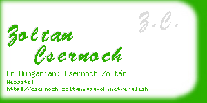 zoltan csernoch business card