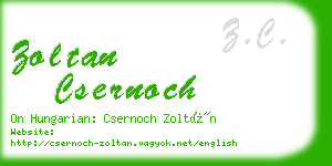 zoltan csernoch business card